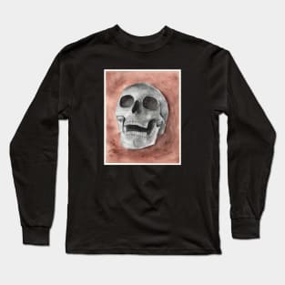 skull watercolor Long Sleeve T-Shirt